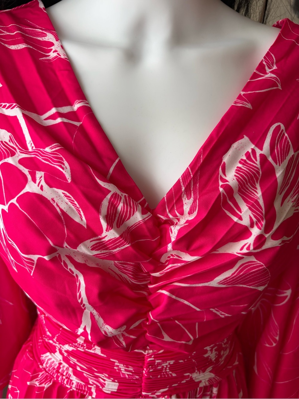 Pink Floral Romper Dress Skort Chicways Size L Flowy Summer Outfit - Picture 3 of 8